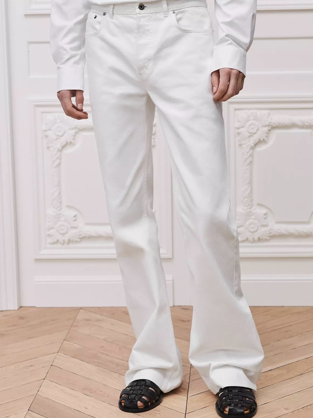 Dior Runway White Bootcut Jeans